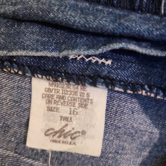 70's/80's  Denim Pleated Trousers by Chic Vintage - Picture 6 of 12